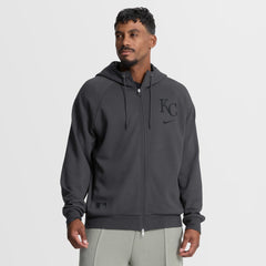Kansas City Royals Authentic Collection Player Raglan Dri-FIT Full-Zip Hoodie - Anthracite | Nike