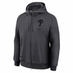 Philadelphia Phillies Authentic Collection Player Raglan Dri-FIT Full-Zip Hoodie - Anthracite | Nike