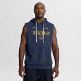 Milwaukee Brewers Authentic Collection Standard Issue Dri-FIT Sleeveless Hoodie - Navy | Nike