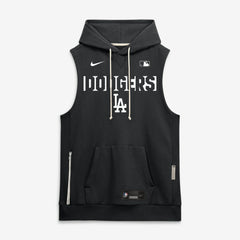 Los Angeles Dodgers Authentic Collection Standard Issue Dri-FIT Sleeveless Hoodie - Black | Nike