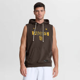San Diego Padres Authentic Collection Standard Issue Dri-FIT Sleeveless Hoodie - Brown | Nike