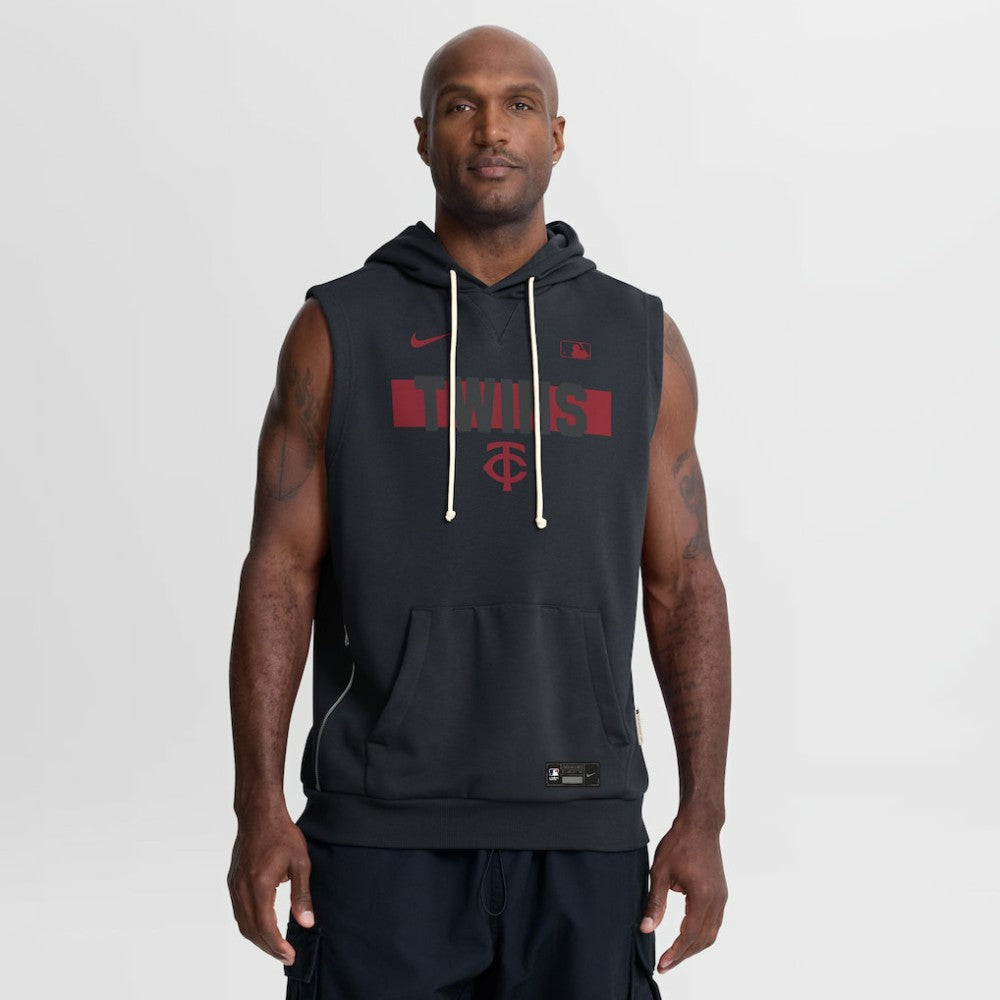 Minnesota Twins Authentic Collection Standard Issue Dri-FIT Sleeveless Hoodie - Navy | Nike
