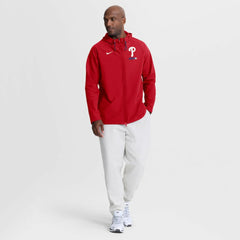 Philadelphia Phillies Authentic Collection Raglan Therma-FIT Full-Zip Hooded Jacket - Red | Nike