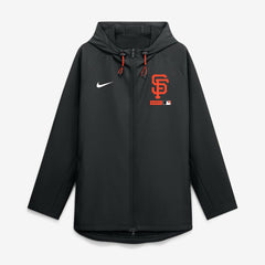 San Francisco Giants Authentic Collection Raglan Therma-FIT Full-Zip Hooded Jacket - Black | Nike