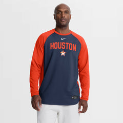 Houston Astros Authentic Collection Raglan Dri-FIT Sweatshirt - Navy | Nike