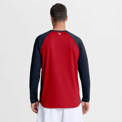 Atlanta Braves Authentic Collection Raglan Dri-FIT Sweatshirt - Red | Nike