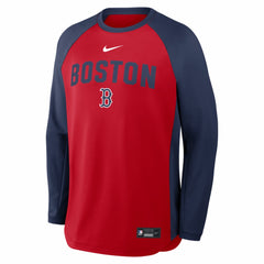 Boston Red Sox Authentic Collection Raglan Dri-FIT Sweatshirt - Red | Nike