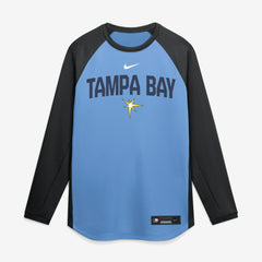 Tampa Bay Rays Authentic Collection Raglan Dri-FIT Sweatshirt - Light Blue | Nike