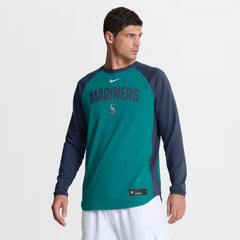 Seattle Mariners Authentic Collection Raglan Dri-FIT Sweatshirt - Teal | Nike