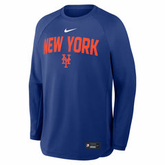 New York Mets Authentic Collection Raglan Dri-FIT Sweatshirt - Royal | Nike