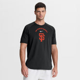 San Francisco Giants Authentic Collection Batting Practice Pre-Game Raglan Dri-FIT Top - Black | Nike