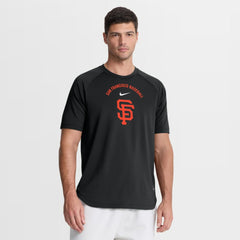 San Francisco Giants Authentic Collection Batting Practice Pre-Game Raglan Dri-FIT Top - Black | Nike