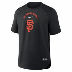 San Francisco Giants Authentic Collection Batting Practice Pre-Game Raglan Dri-FIT Top - Black | Nike