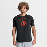 Baltimore Orioles Authentic Collection Batting Practice Pre-Game Raglan Dri-FIT Top - Black | Nike