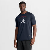 Atlanta Braves Authentic Collection Batting Practice Pre-Game Raglan Dri-FIT Top - Blue | Nike