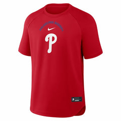 Philadelphia Phillies Authentic Collection Batting Practice Pre-Game Raglan Dri-FIT Top - Red | Nike