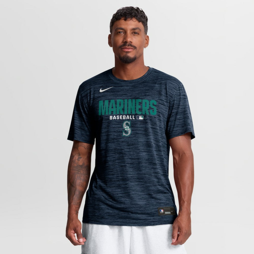 Seattle Mariners Authentic Collection Velocity Dri-FIT T-Shirt - Navy | Nike