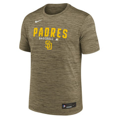 San Diego Padres Authentic Collection Velocity Dri-FIT T-Shirt - Brown | Nike