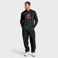 Baltimore Orioles Authentic Collection Dri-FIT Long Sleeve Hooded T-Shirt - Black | Nike
