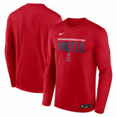 Los Angeles Angels Authentic Collection Legend Dri-FIT Long Sleeve T-Shirt - Red | Nike