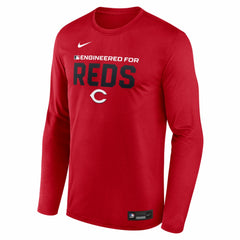 Cincinnati Reds Authentic Collection Legend Dri-FIT Long Sleeve T-Shirt - Red | Nike