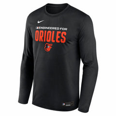 Baltimore Orioles Authentic Collection Legend Dri-FIT Long Sleeve T-Shirt - Black | Nike