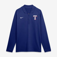 Texas Rangers Authentic Collection Dri-FIT Raglan Half-Zip Pullover - Royal | Nike