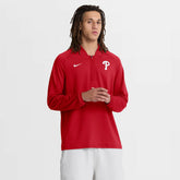 Philadelphia Phillies Authentic Collection Dri-FIT Raglan Half-Zip Pullover - Red | Nike