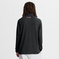 New York Mets Authentic Collection Dri-FIT Raglan Half-Zip Pullover - Black | Nike