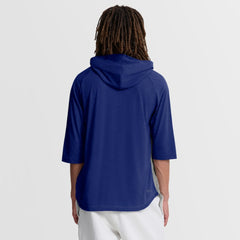 Texas Rangers Authentic Collection Flux Dri-FIT Raglan 3/4-Sleeve Hooded T-Shirt - Gray | Nike