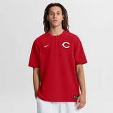 Cincinnati Reds Authentic Collection Dri-FIT Quarter-Zip Windshirt - Red | Nike