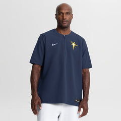 Tampa Bay Rays Authentic Collection Dri-FIT Quarter-Zip Windshirt - Navy | Nike