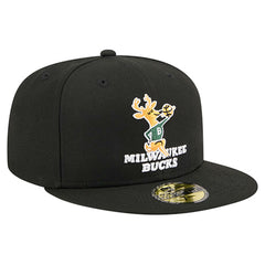 Milwaukee Bucks Core Logo 59FIFTY Fitted Hat - Black | New Era sale