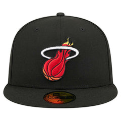 Miami Heat Core Logo 59FIFTY Fitted Hat - Black | New Era on sale