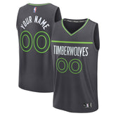 Minnesota Timberwolves Fastbreak Custom Jersey - Statement Edition - Anthracite | Fanatics sale