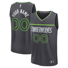 Minnesota Timberwolves Fastbreak Custom Jersey - Statement Edition - Anthracite | Fanatics sale