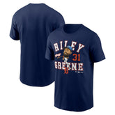 Riley Greene Detroit Tigers Hometown Caricature T-Shirt - Navy