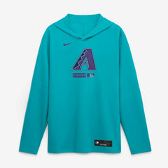 Arizona Diamondbacks City Connect Dri-FIT Long Sleeve Hooded T-Shirt - Aqua | Nike