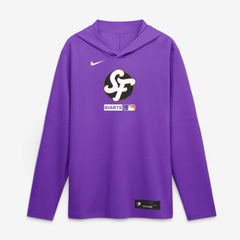 San Francisco Giants City Connect Dri-FIT Long Sleeve Hooded T-Shirt - Purple | Nike