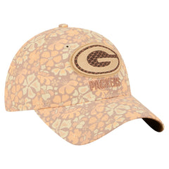 Green Bay Packers New Era Women's Floral 9TWENTY Adjustable Hat - Tan cheap