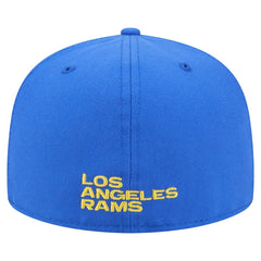 Los Angeles Rams New Era Overlap Wordmark 59FIFTY Fitted Hat - Royal on sale