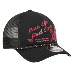 Arizona Cardinals New Era Gas Station 9FORTY A-Frame M-Crown Adjustable Trucker Hat - Black online