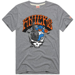 New York Knicks x Grateful Dead Homage Skull Tri-Blend T-Shirt - Gray cheap