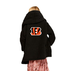 Cincinnati Bengals Jill Martin Women's Oversized Hooded Lounger - Black online