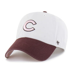 Chicago Cubs Unisex Love Letter Clean Up Adjustable Hat - Stone/Burgundy | 47 brand