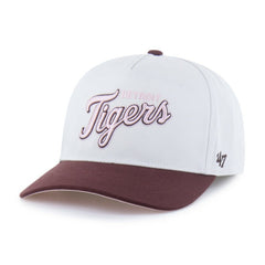 Detroit Tigers Unisex Love Letter Adjustable Hitch Hat - Stone/Burgundy | 47 brand