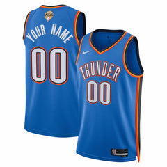 Oklahoma City Thunder Unisex 2025 NBA Finals Patch Custom Swingman Jersey - Blue - Icon Edition | Nike on sale