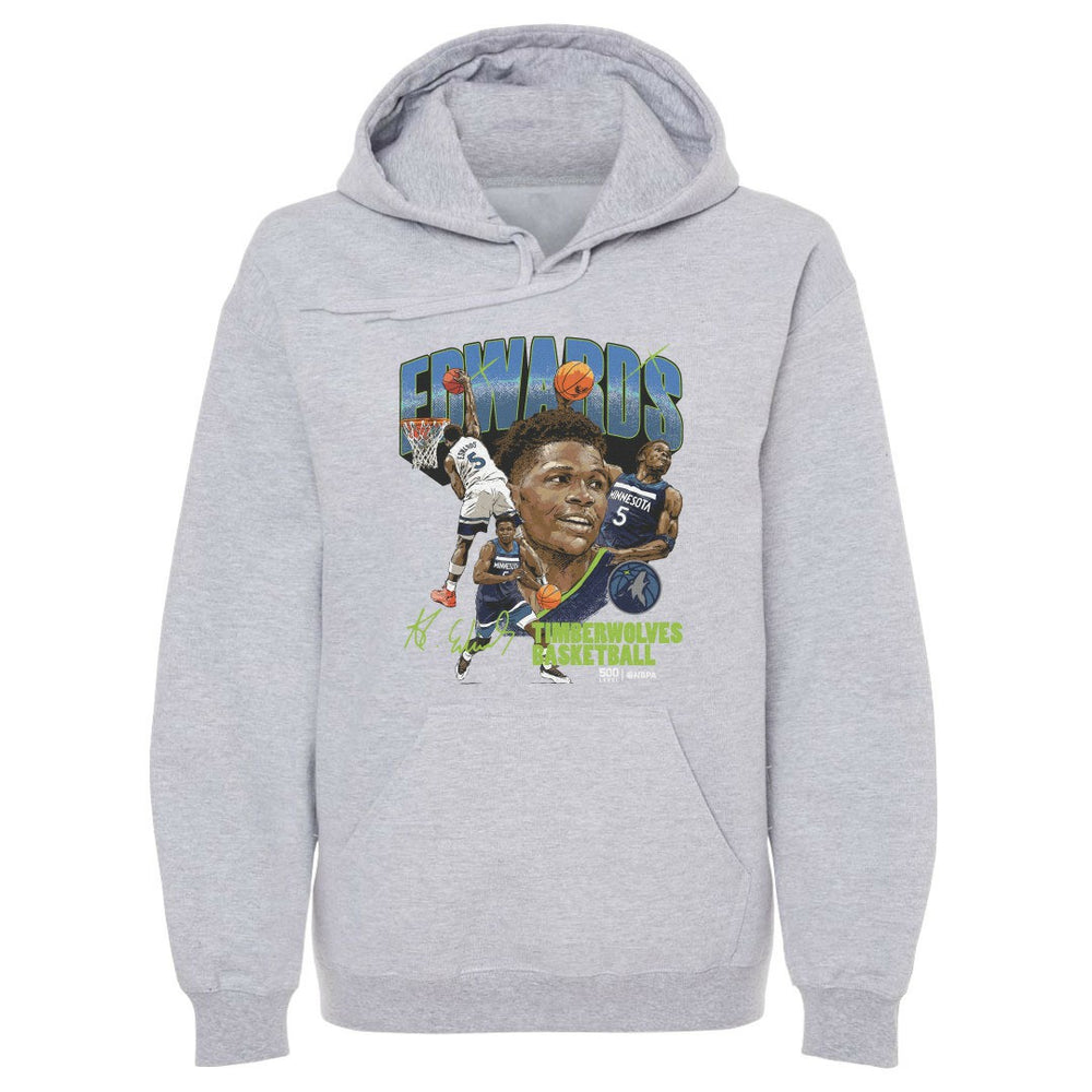 Anthony Edwards Minnesota Timberwolves 500 Level Collage Pullover Hoodie - Gray outlet