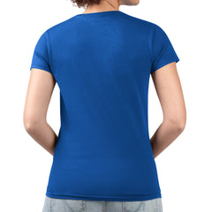New York Giants G-III 4Her by Carl Banks Women's Super-Slim Fit Lightweight Pinstripe Circle V-Neck T-Shirt - Royal online