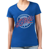 Buffalo Bills G-III 4Her by Carl Banks Women's Super-Slim Fit Lightweight Pinstripe Circle V-Neck T-Shirt - Royal online
